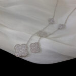 【Valleron Jewelry】CLOVER 5 MOTIFS SILVER DIAMONDS NECKLACE - Image 5
