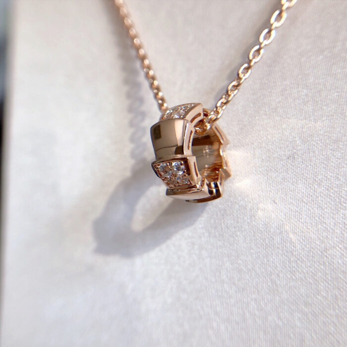 【Valleron Jewelry】SERPENTI PEDANT DIAMOND PINK GOLD NECKLACE - Image 1