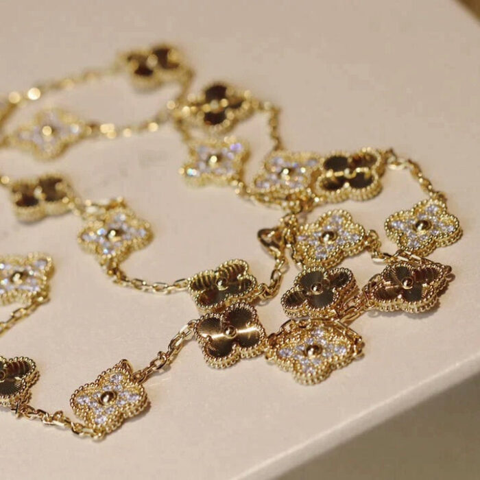 【Valleron Jewelry】CLOVER 20 MOTIFS LASER DIAMOND NECKLACE - Image 3