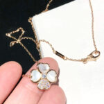 【Valleron Jewelry】CLOVER MOP DIAMOND ROSE GOLD NECKLACE - Image 6