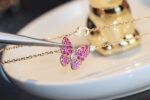 【Valleron Jewelry】BUTTERFLY RED DIAMOND ROSE GOLD NECKLACE - Image 6