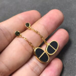 【Valeron Jewelry】CHAINE VERSO BLACK CERAMIC SILVER EARRINGS - Image 4