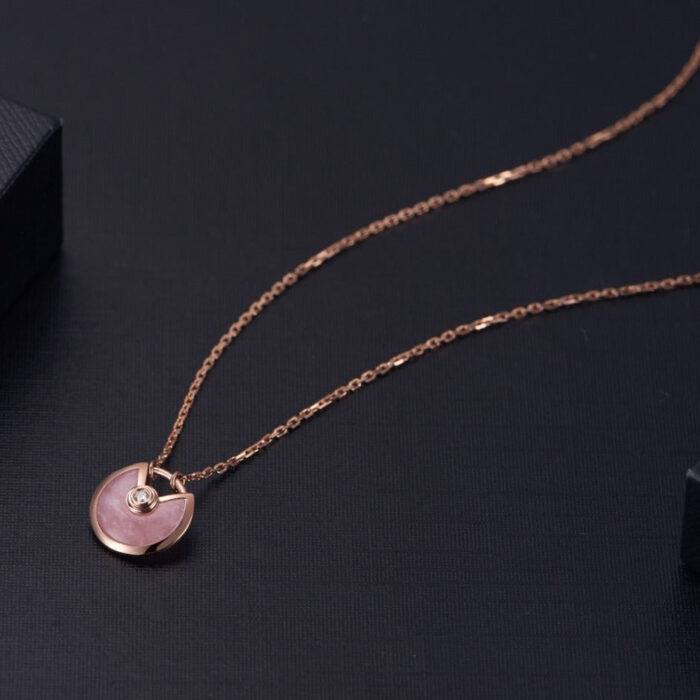 【Valleron Jewelry】AMULETTE ROSE GOLD PINK MOP NECKLACE - Image 3