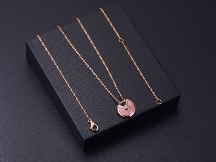 【Valleron Jewelry】AMULETTE ROSE GOLD PINK MOP NECKLACE - Image 7