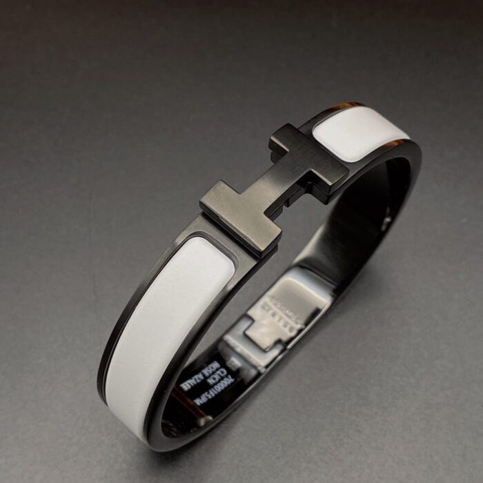 【Valeron Jewelry】H BRACELET 12MM BLACK WHITE CERAMIC - Image 2