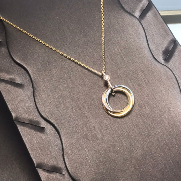 【Valleron Jewelry】TRINITY SILVER GOLD PINK GOLD NECKLACE - Image 5