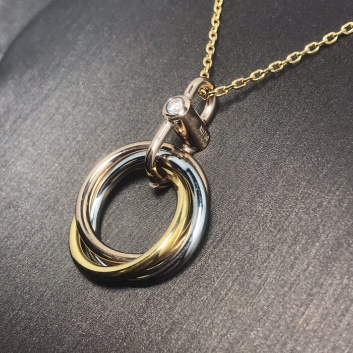 【Valleron Jewelry】TRINITY SILVER GOLD PINK GOLD NECKLACE - Image 7
