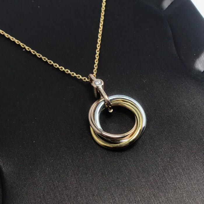 【Valleron Jewelry】TRINITY SILVER GOLD PINK GOLD NECKLACE - Image 4