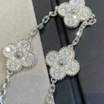 【Valleron Jewelry】CLOVER 5 MOTIFS  DIAMOND BRACELET SILVER - Image 4