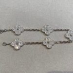 【Valleron Jewelry】CLOVER 5 MOTIFS  DIAMOND BRACELET SILVER - Image 5