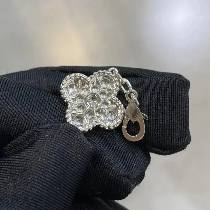 【Valleron Jewelry】CLOVER 5 MOTIFS  DIAMOND BRACELET SILVER - Image 7