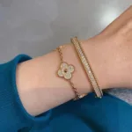 【Valleron Jewelry】CLOVER 5 MOTIFS  FULL DIAMOND BRACELET - Image 7