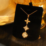 【Valleron Jewelry】STAR AND SUN DIAMOND PINK GOLD NECKLACE - Image 2