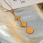 【Valleron Jewelry】STAR AND SUN DIAMOND PINK GOLD NECKLACE - Image 5