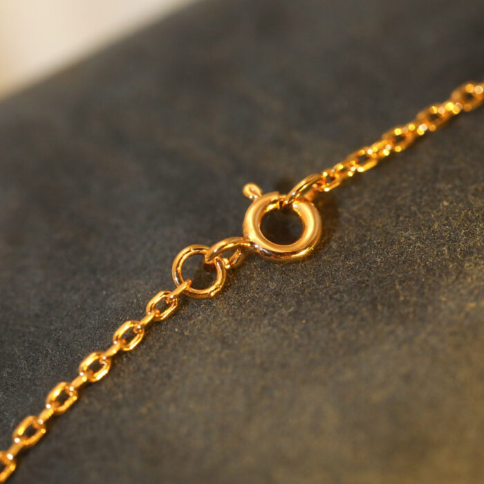 【Valerone Jewelry】SUN PEDANT PINK GOLD 1 DIAMOND NECKLACE - Image 6