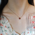 【Valerone Jewelry】SUN PEDANT PINK GOLD 1 DIAMOND NECKLACE - Image 9
