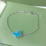 【Valerone Jewelry】BUTTERFLY TURQUOISE BUTTERFLY BRACELET SILVER - Image 2