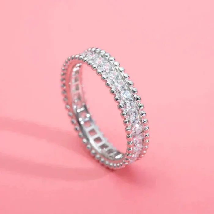 【Valeron Jewelry】PERLEE DIAMOND SILVER RING - Image 2