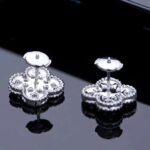 【Valeron Jewelry】CLOVER 1 MOTIFS DIAMOND STUD EARRINGS SILVER - Image 7
