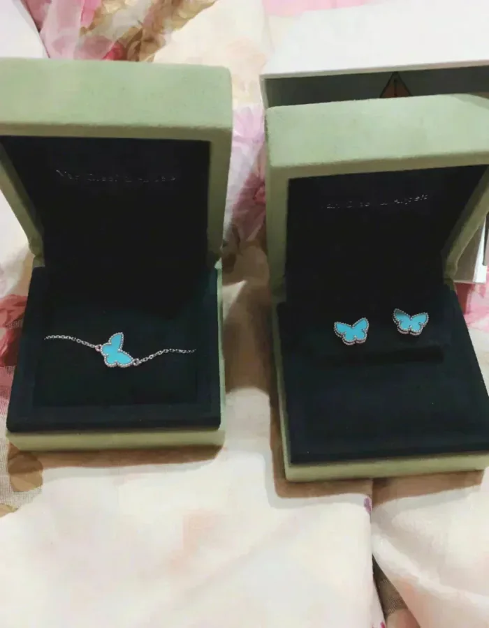 【Valeron Jewelry】BUTTERFLY TURQUOISE EARRINGS SILVER - Image 4