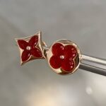 【Valeron Jewelry】STAR AND SUN PINK GOLD CARNELIAN STUD EARRINGS