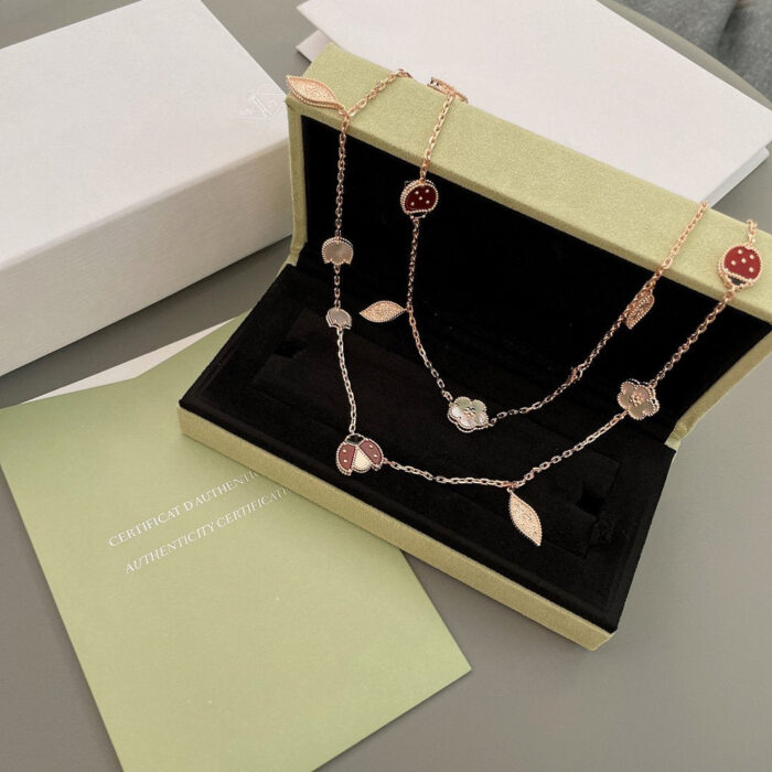 【Valleron Jewelry】LUCKY SPRING 15 MOTIFS ROSE GOLD NECKLACE - Image 2