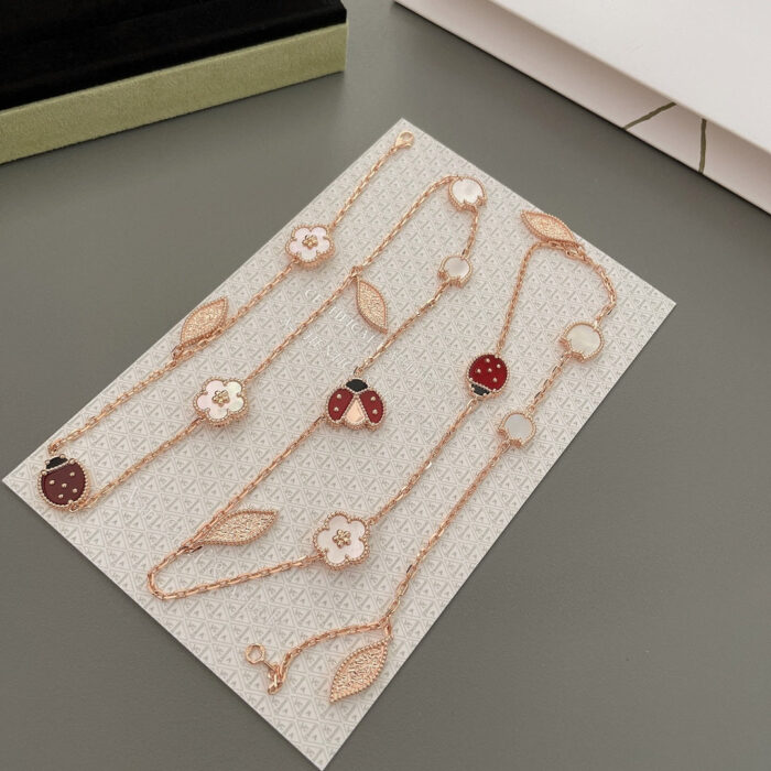 【Valleron Jewelry】LUCKY SPRING 15 MOTIFS ROSE GOLD NECKLACE - Image 9