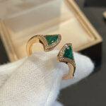 【Valeron Jewelry】DREAM MALACHITE DIAMOND OPEN RING