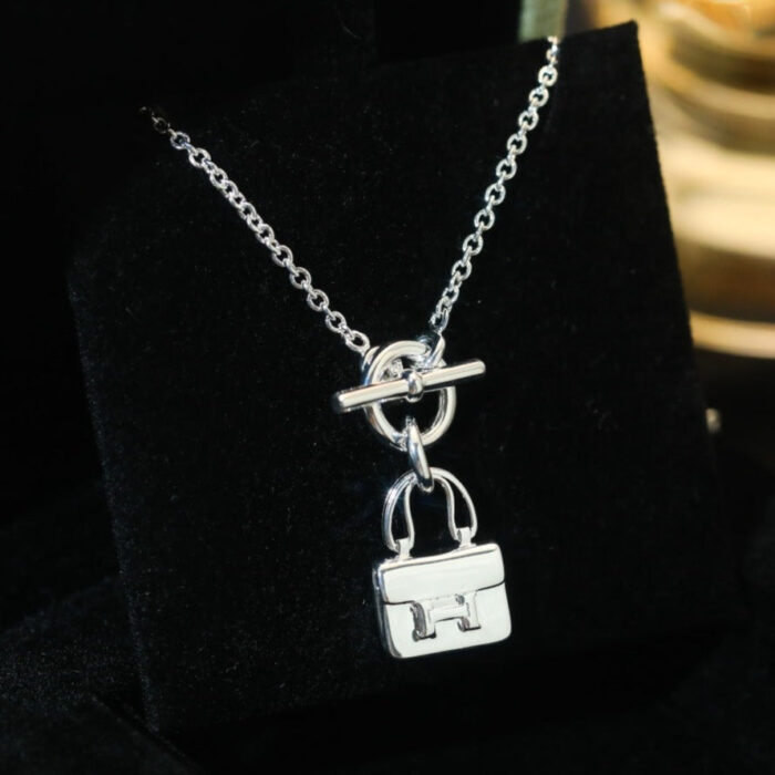 【Valleron Jewelry】POP H PEDANT SILVER NECKLACE - Image 1