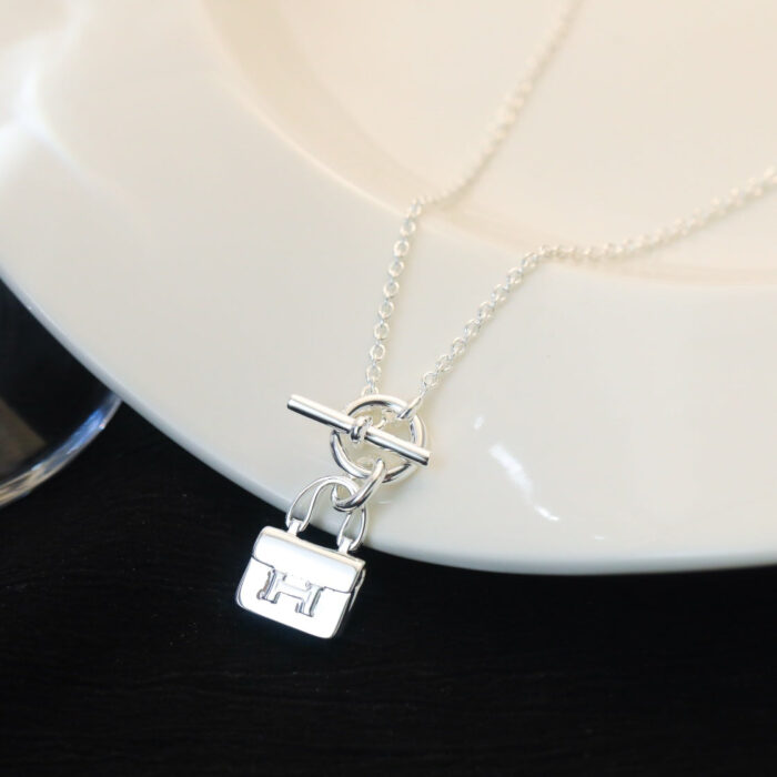 【Valleron Jewelry】POP H PEDANT SILVER NECKLACE - Image 4