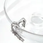 【Valeron Jewelry】CLOVER 2 MOTIFS  DIAMOND ONYX EARRINGS SILVER - Image 8