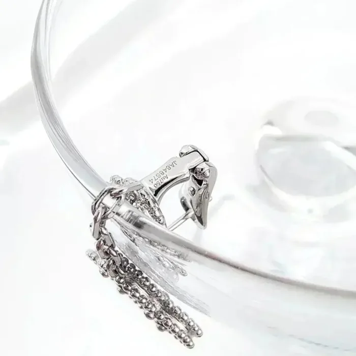 【Valeron Jewelry】CLOVER 2 MOTIFS  DIAMOND ONYX EARRINGS SILVER - Image 8