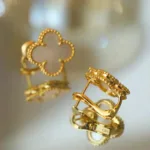 【Valeron Jewelry】CLOVER MEDIUM 1 MOTIFS  WHITE MOP STUD EARRINGS - Image 5