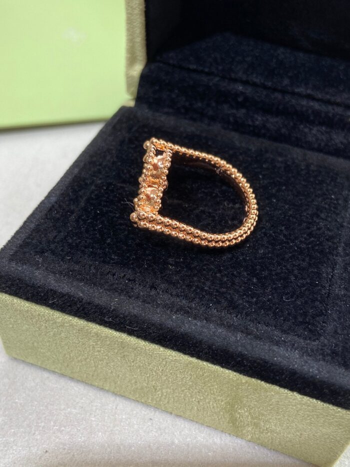 【Valeron Jewelry】CLOVER RIVERSIBLE PINK GOLD RING - Image 7