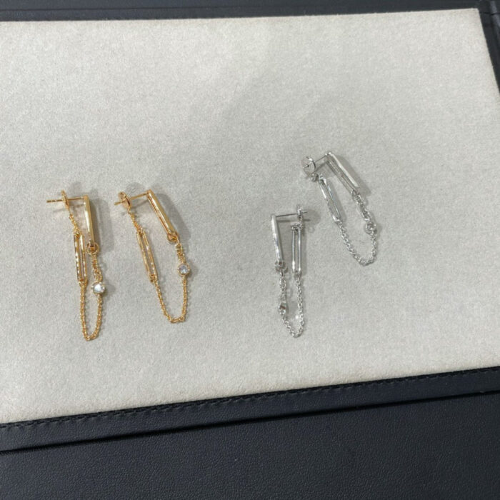 【Valeron Jewelry】CHAINE CHAOS DIAMOND DROP EARRINGS - Image 2