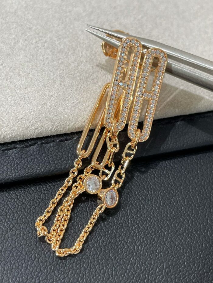 【Valeron Jewelry】CHAINE CHAOS DIAMOND DROP EARRINGS - Image 6