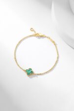 【Valleron Jewelry】CLOVER BRACELET MALACHITE 1 MOTIF - Image 3