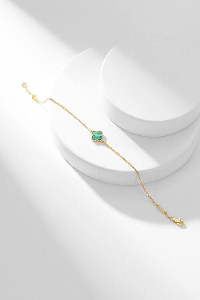 【Valleron Jewelry】CLOVER BRACELET MALACHITE 1 MOTIF - Image 6