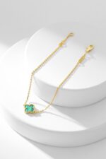 【Valleron Jewelry】CLOVER BRACELET MALACHITE 1 MOTIF - Image 8