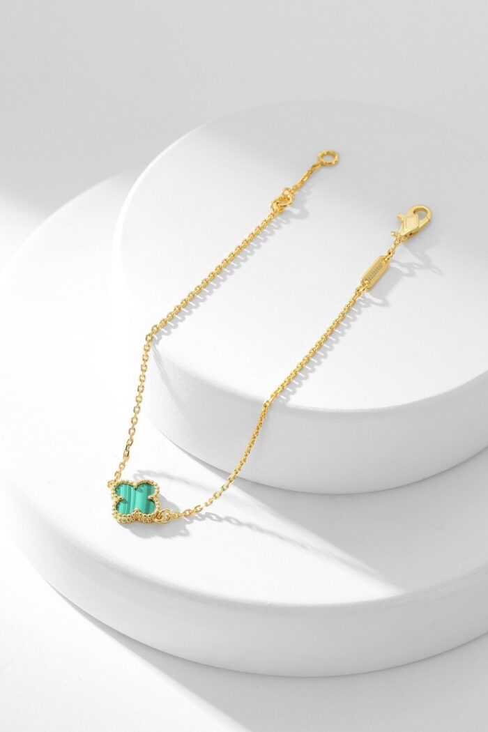 【Valleron Jewelry】CLOVER BRACELET MALACHITE 1 MOTIF - Image 8