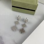【Valeron Jewelry】CLOVER 3 MOTIF DIAMOND SILVER DROP EARRINGS - Image 5