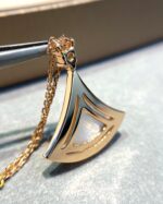 【Valerone Jewelry】DREAM MOP DIAMOND PAVED PINK GOLD NECKLACE - Image 5