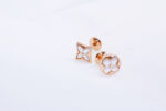 【Valeron Jewelry】STAR AND SUN PINK GOLD MOP STUD EARRINGS - Image 3