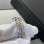 【Valeron Jewelry】LOVE DIAMOND SILVER HOOP EARRINGS - Image 2