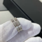 【Valeron Jewelry】LOVE DIAMOND SILVER HOOP EARRINGS - Image 3