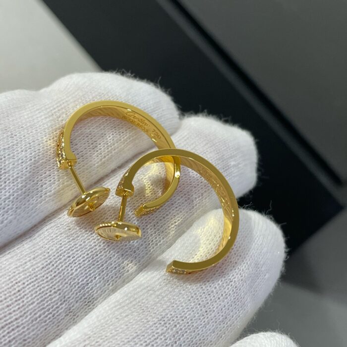 【Valeron Jewelry】LOVE DIAMOND GOLD HOOP EARRINGS - Image 4