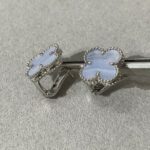 【Valeron Jewelry】CLOVER CHALCEDONY SILVER STUD EARRINGS - Image 3