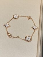 【Valeron Jewelry】STAR AND SUN 5 MOTIF MOP PINK GOLD BRACELET - Image 2