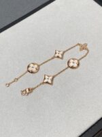 【Valeron Jewelry】STAR AND SUN 5 MOTIF MOP PINK GOLD BRACELET - Image 8