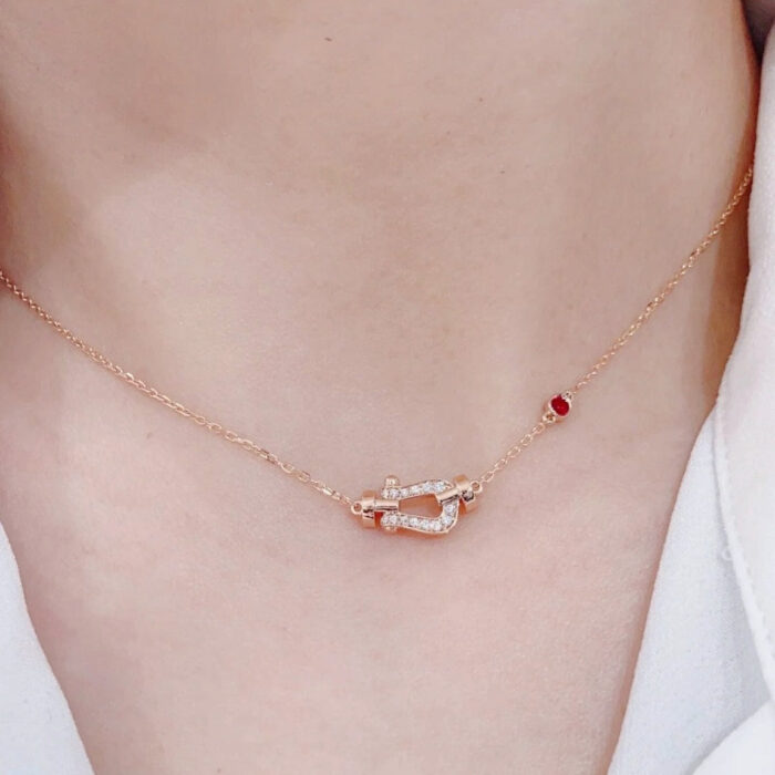 【Valleron Jewelry】FORCE 10 DIAMOND PINK GOLD NECKLACE - Image 1